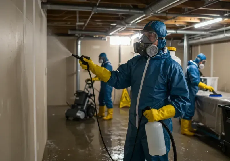 Basement Sanitization and Antimicrobial Treatment process in Caldwell County, MO