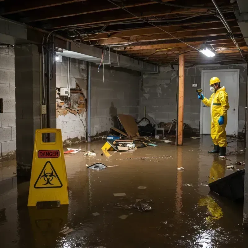 Flooded Basement Electrical Hazard in Caldwell County, MO Property